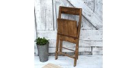 Chaise pliante en bois antique
